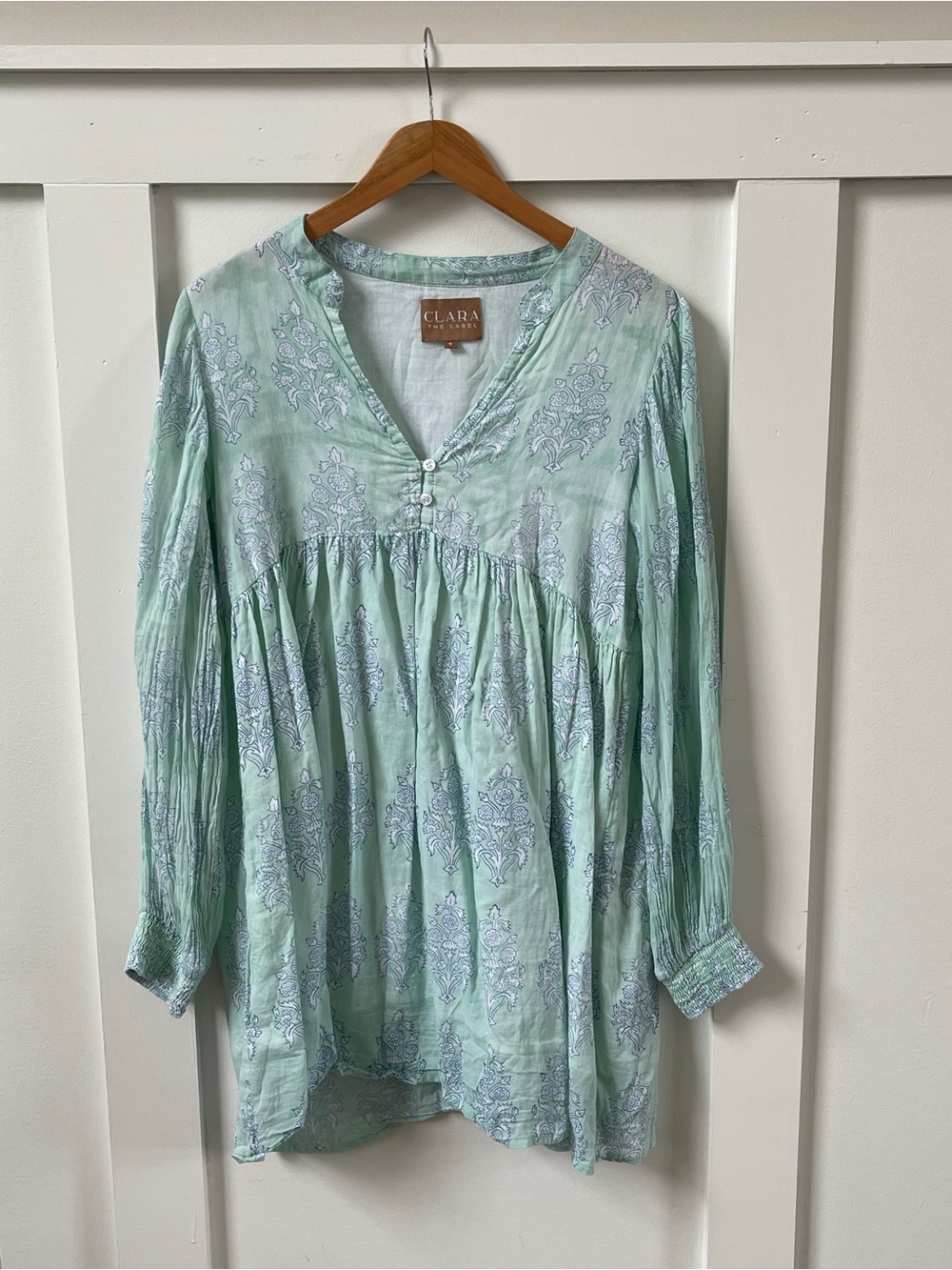 Clara The Label Mint Floral Preppy Boho Dress | Size Small